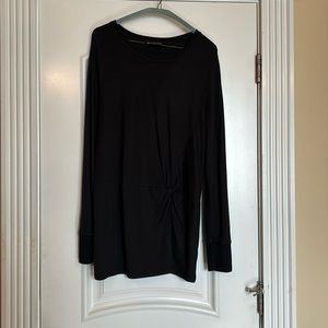 Athleta Black Tunic Women Medium Long Sleeve Top Nirvana Twist Front